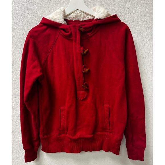 Gap Women Sweater Jacket Hoodie Red‎ Size M - Picture 1 of 8